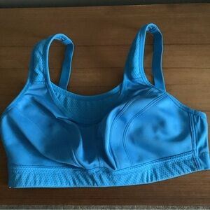 WingsLove Women’s High Impact Comfort Full Support Non Padded Sport Bra blue 34c
